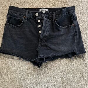 Agolde size 26 black denim shorts